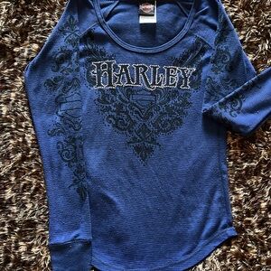 Harley-Davidson Royal Blue Long Sleeve Tee